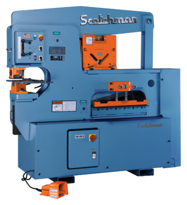 Scotchman USA made 9012 90-ton single punch station hydraulic ironworker tool for metal working and fabrication