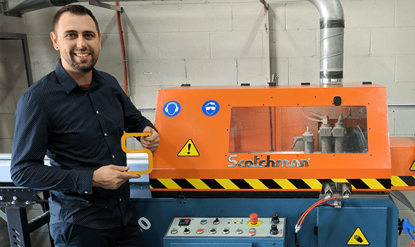 Paul at GAA-500-90 cold saw Paul at GAA 500 90 cold saw with the Snagger Tool