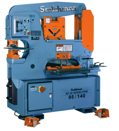 Scotchman USA made DO95 95-ton dual operator hydraulic ironworker tool for metal working and fabrication