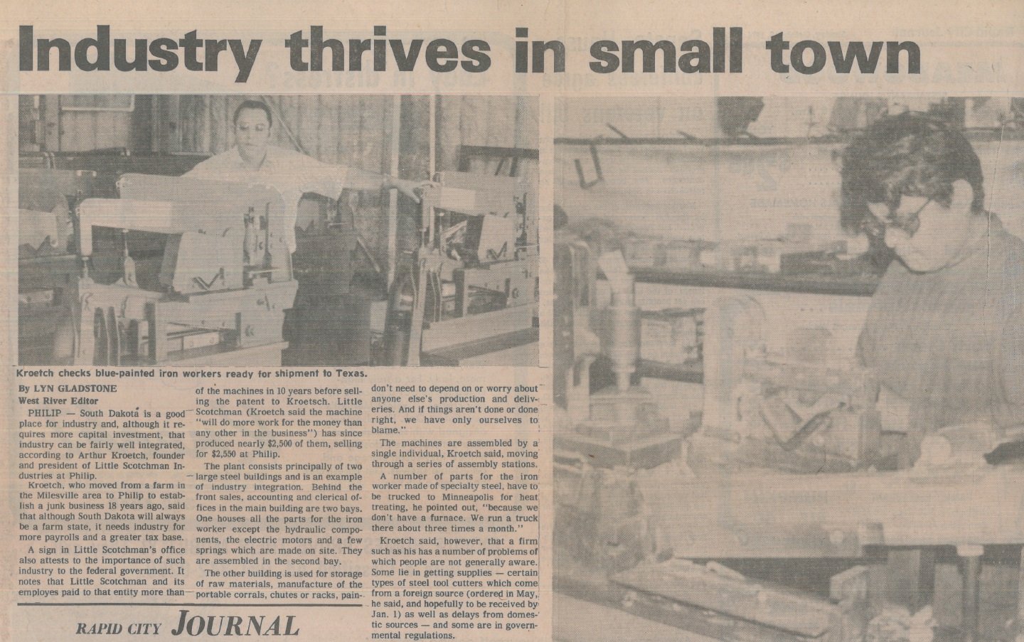 1974 - Scotchman-thrives in small town-newspaperr-1974
