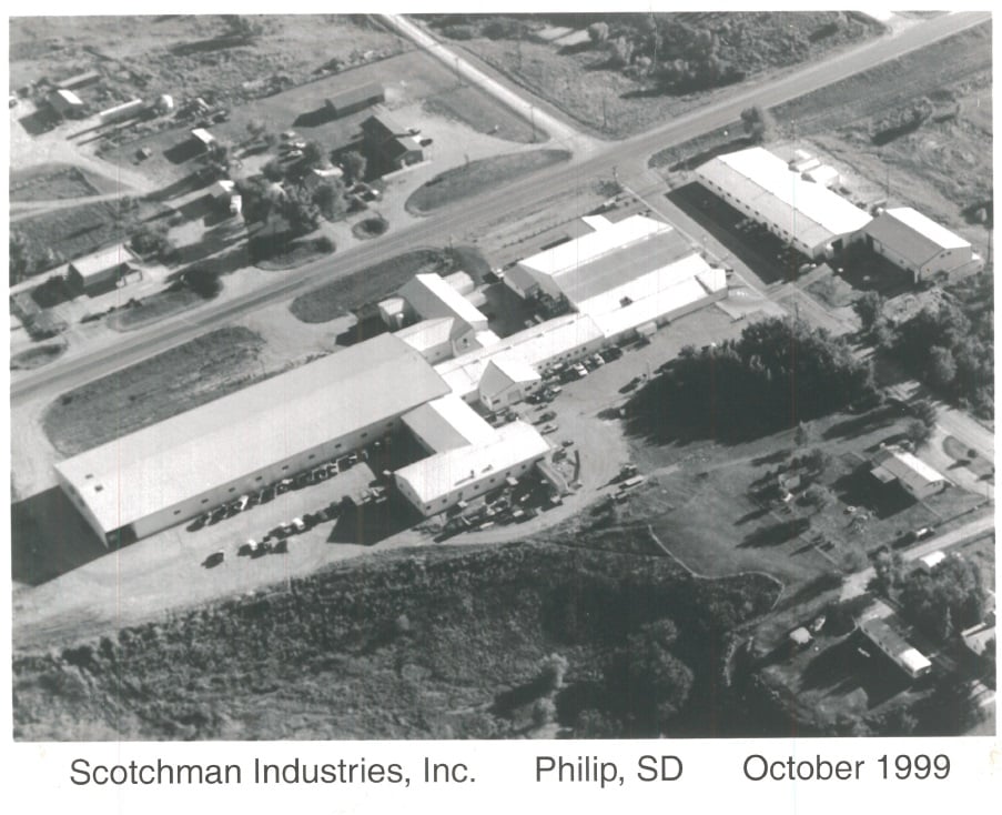 1999 - aerial photo of Scotchman building